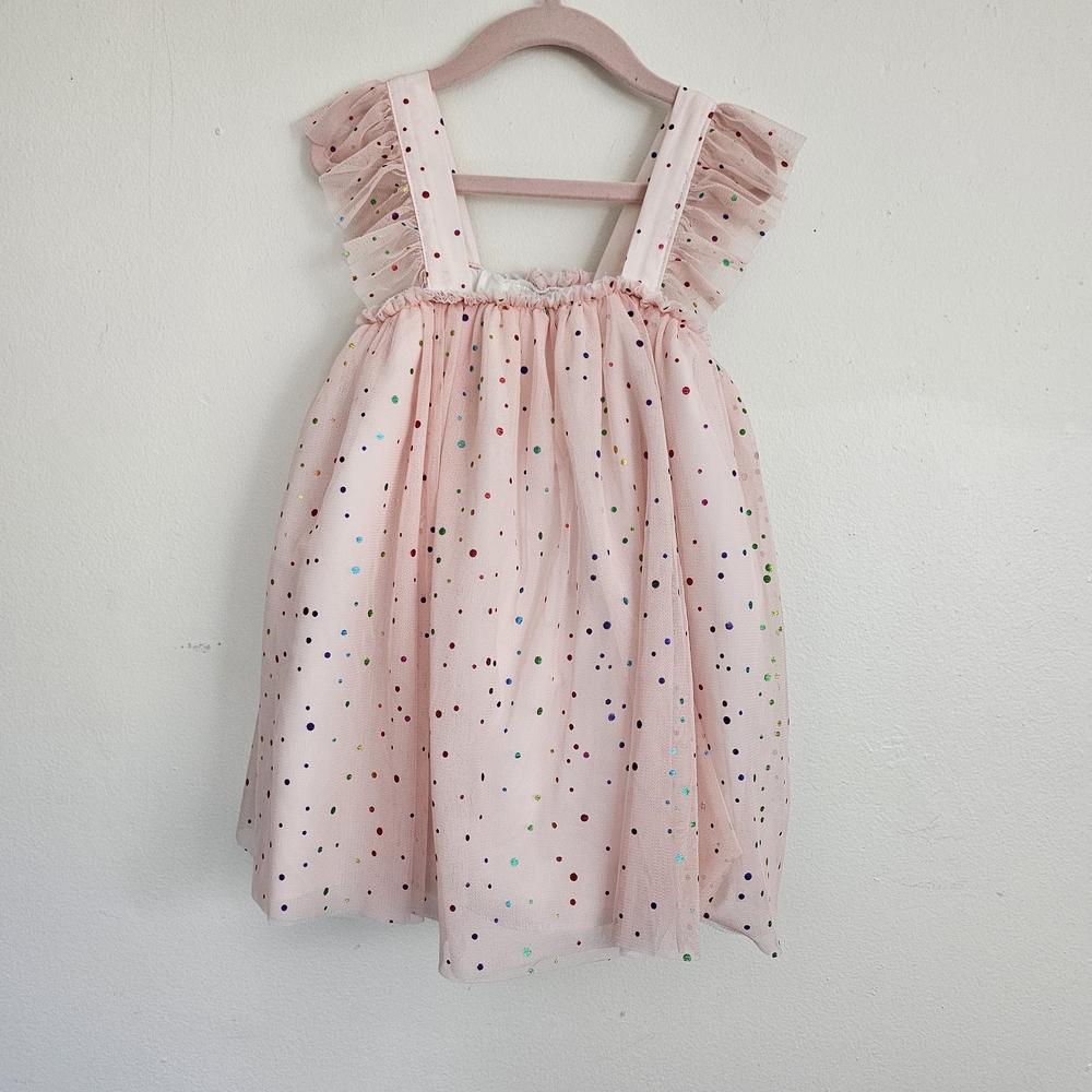 Pippa & Julie Pink Polka Dot Kids Dress